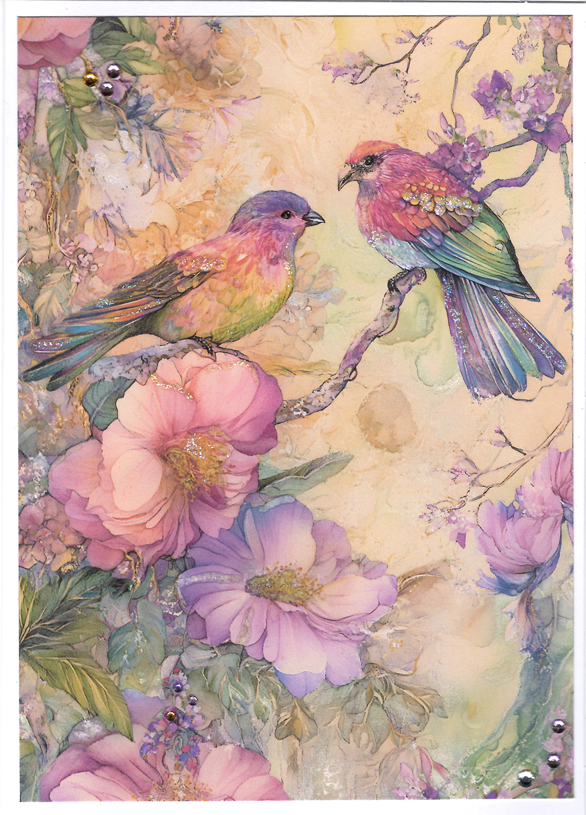 Fantasy Birds All Occasion Greeting card