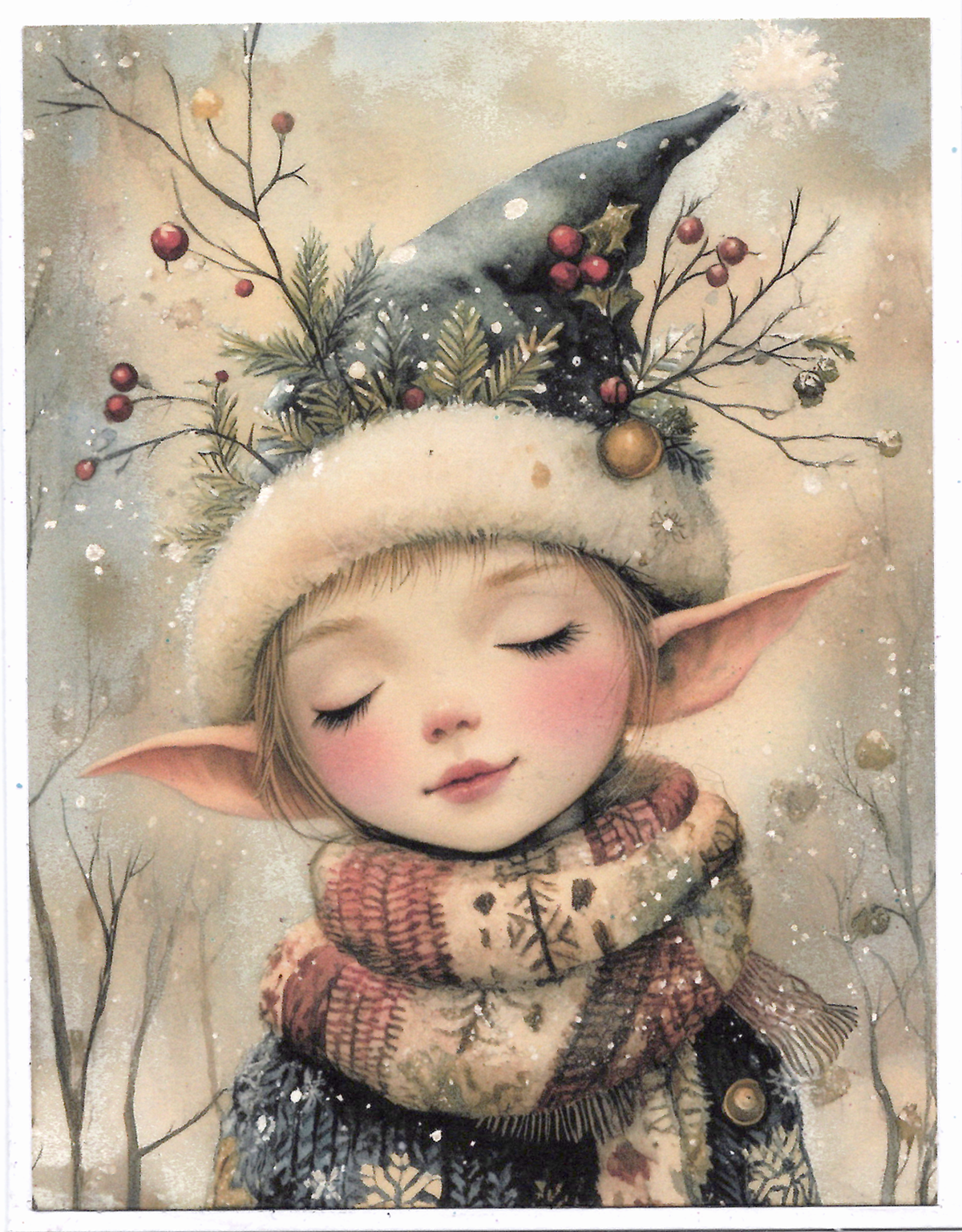 Holiday Elf Greeting Card