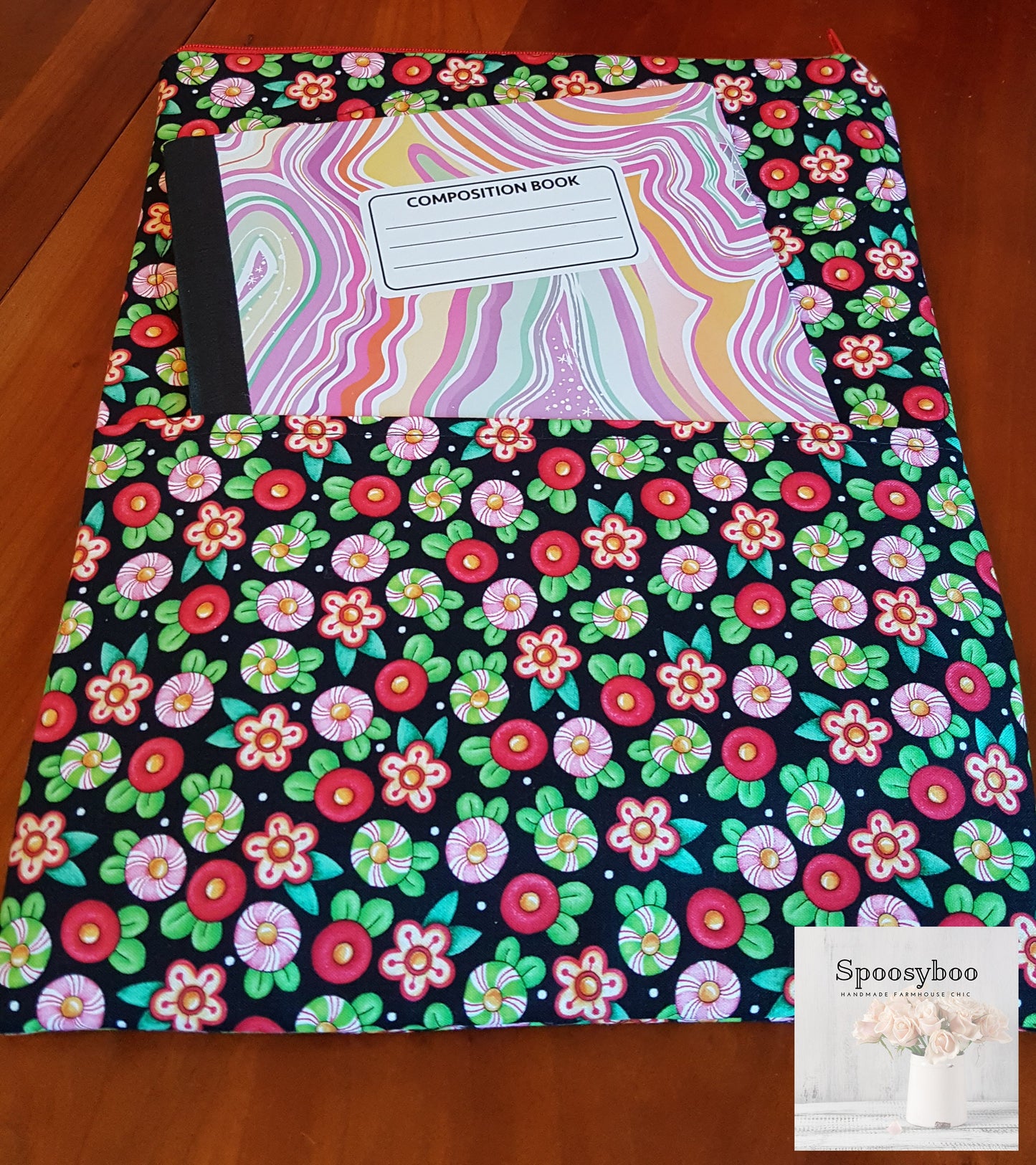 Floral iPad Pro 12.9/13" Laptop Sleeve: Padded Zipper Case (etsy image id: 1730812685)