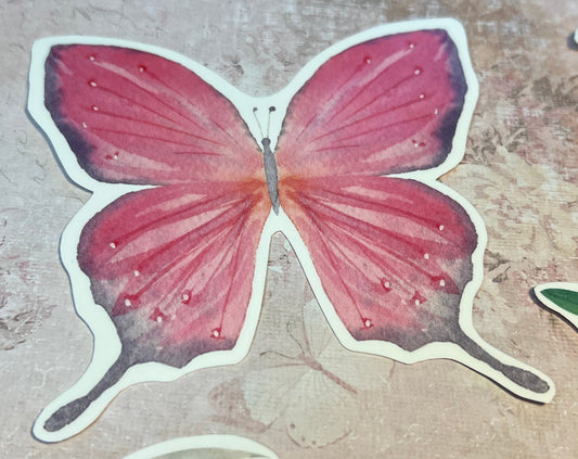 Set of 4 larger Butterfly Garden stickers, coated with peel off back (etsy image id: 5603908300)