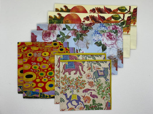 Floral Paper Napkins: Decoupage, Collage, Art Journal - 14 Pack (etsy image id: 7760620014)