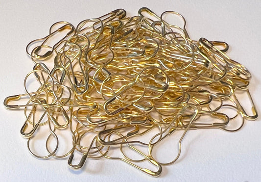 Five different color finishes on bulb pins, calabash pins, Silver tone, Goldtone, Copper tone, Antique bronze tone, black tone, sets of 25 or mixed set of with 5 of each color (etsy image id: 7763958230)