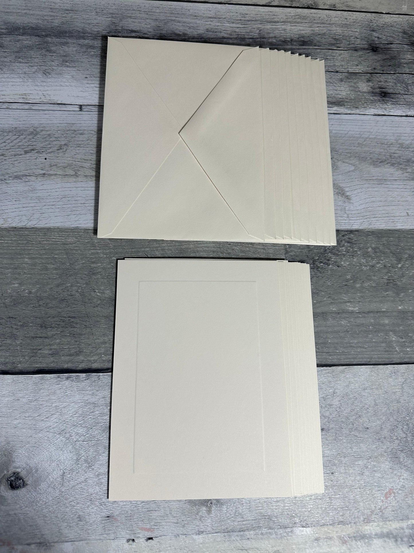 Single Sided, Cream Color, Embossed Cards with Matching Envelopes set of 10 (etsy image id: 7808559423)