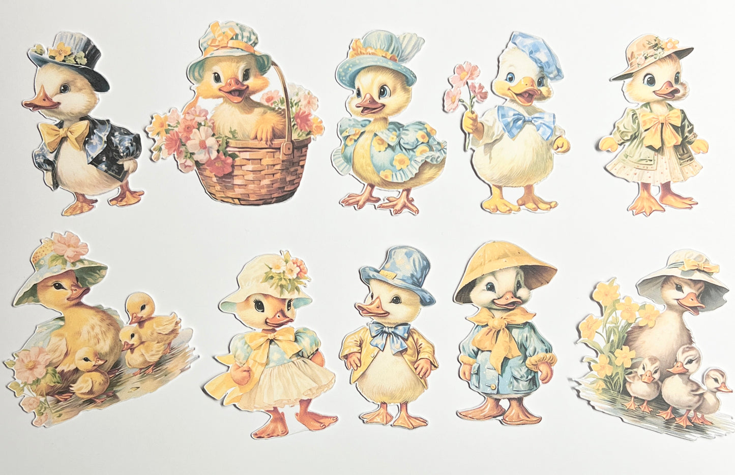 Springtime Duckling Die Cuts - Paper Dolls