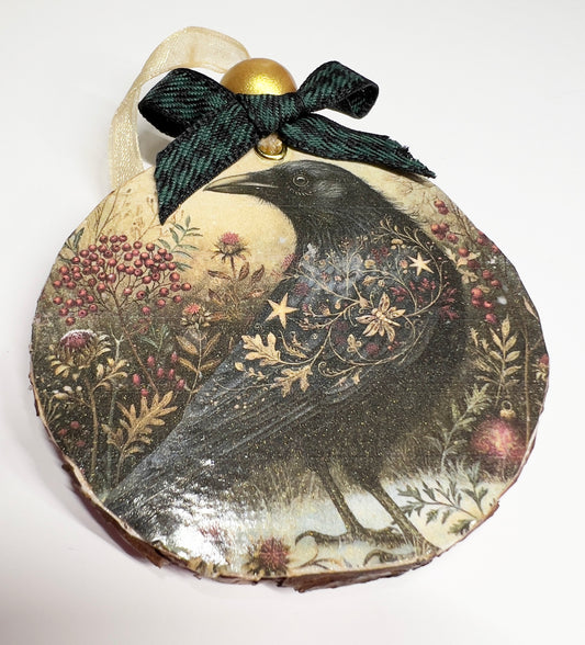 Holiday Crow Ornament
