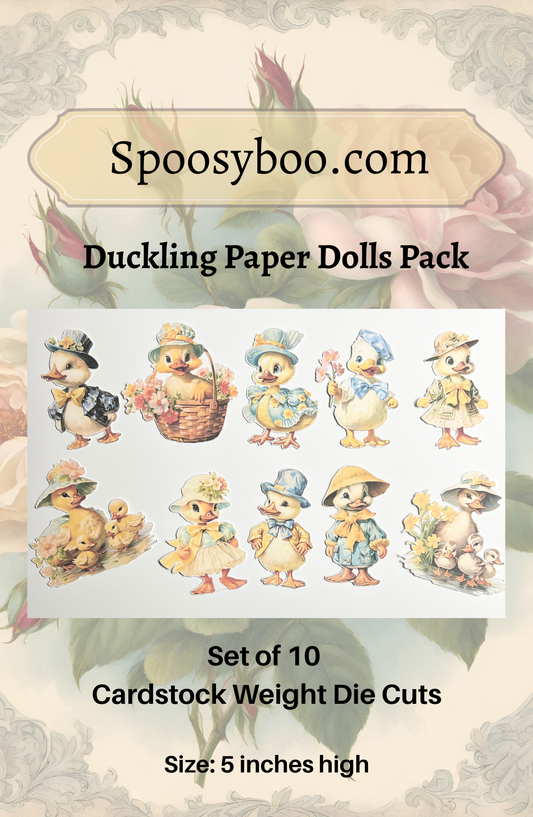 Springtime Duckling Die Cuts - Paper Dolls