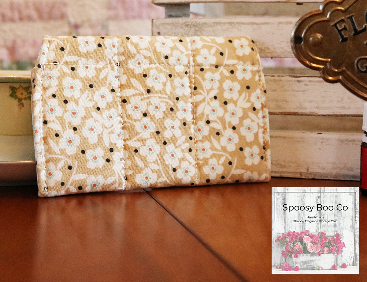 Apple Blossom Country Chic Essential Oils Travel Pouch purse organizer gift for mom (etsy image id: 1553572944)