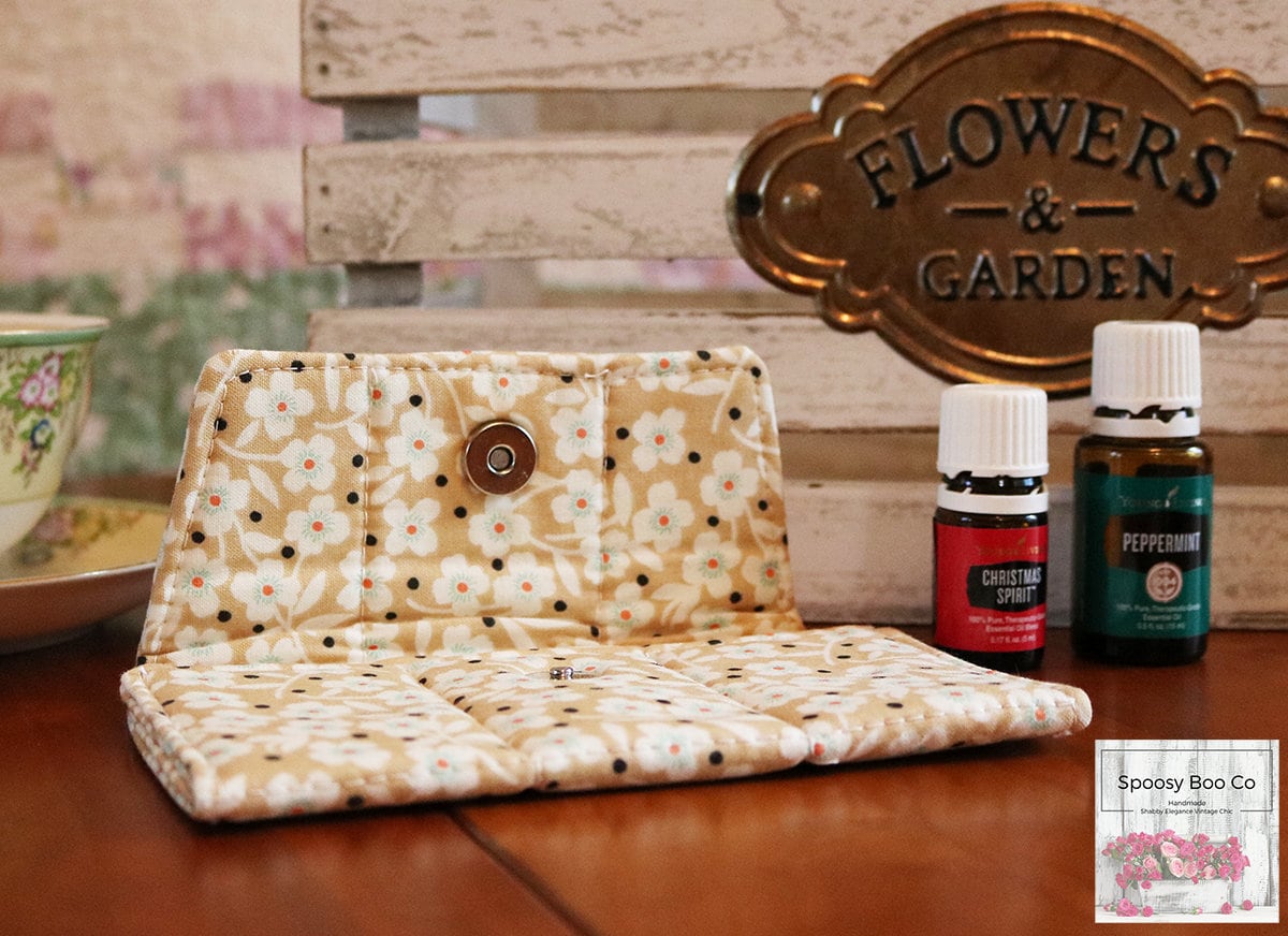 Apple Blossom Country Chic Essential Oils Travel Pouch purse organizer gift for mom (etsy image id: 1553572990)