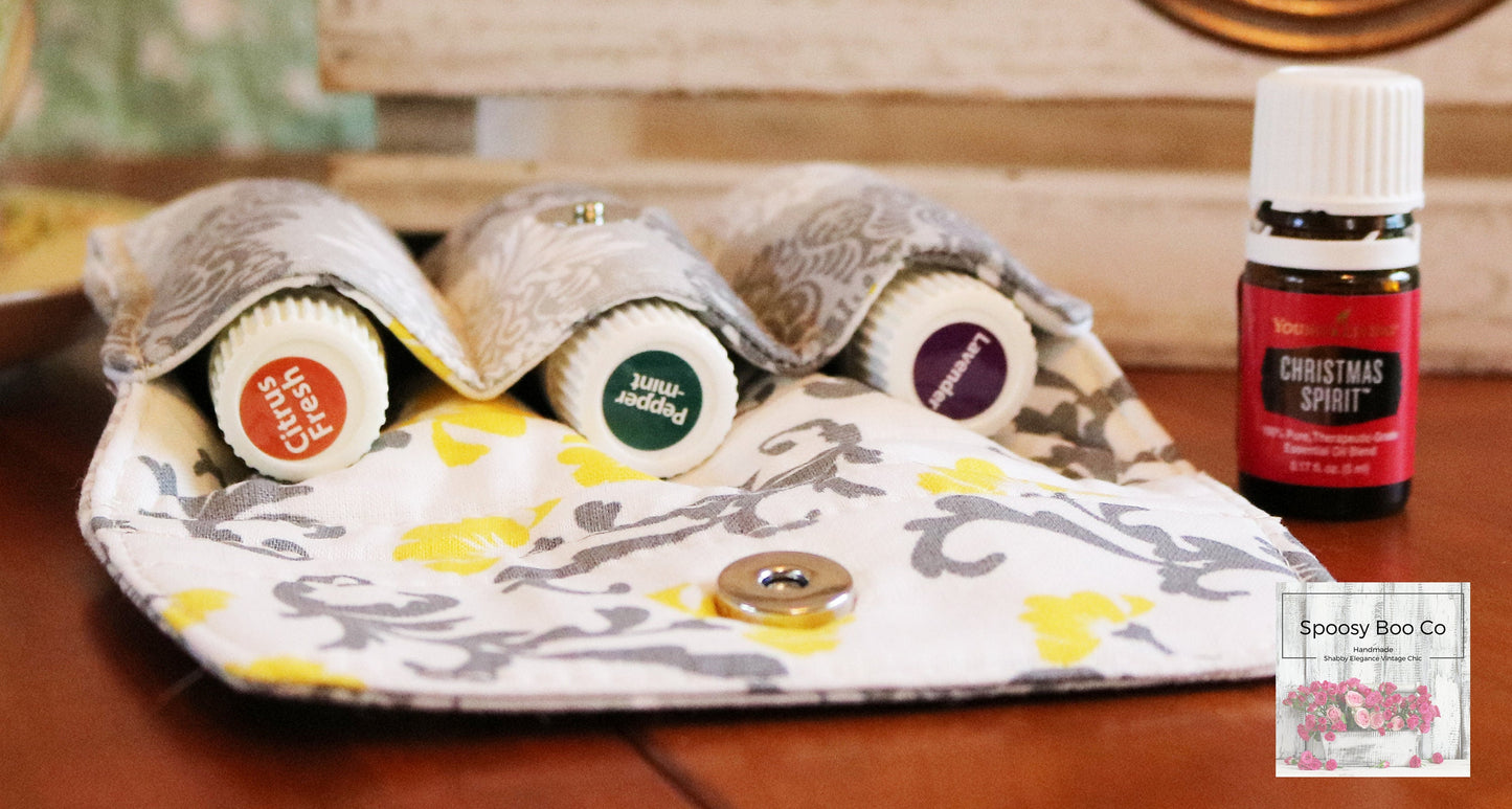 Apple Blossom Country Chic Essential Oils Travel Pouch purse organizer gift for mom (etsy image id: 1601025763)
