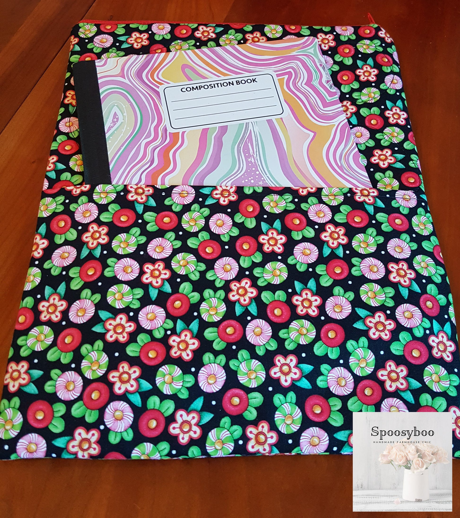 Floral iPad Pro 12.9/13" Laptop Sleeve: Padded Zipper Case (etsy image id: 1730812685)