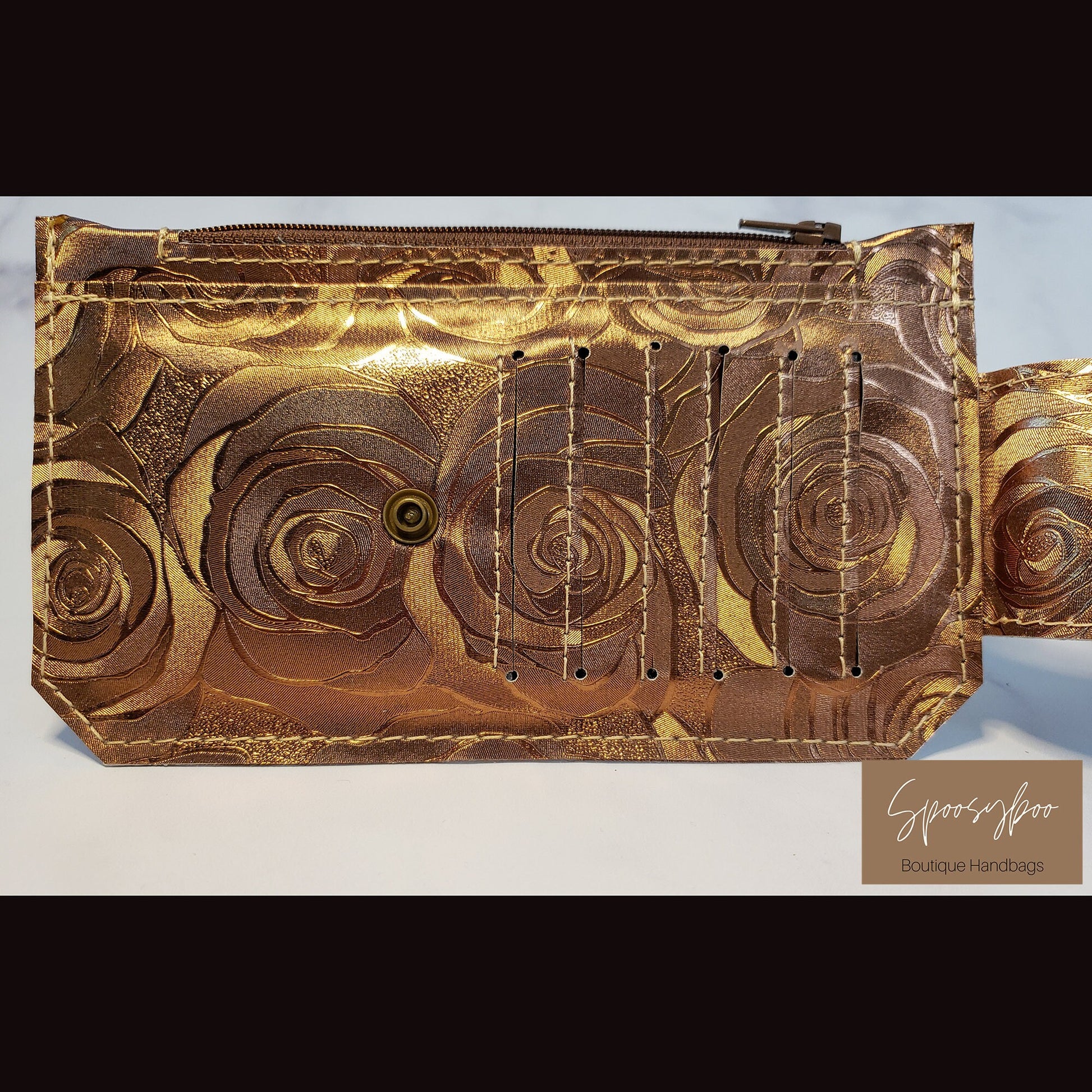Copper Roses Minimalist purse Pal slim vinyl wallet (etsy image id: 3193696396)