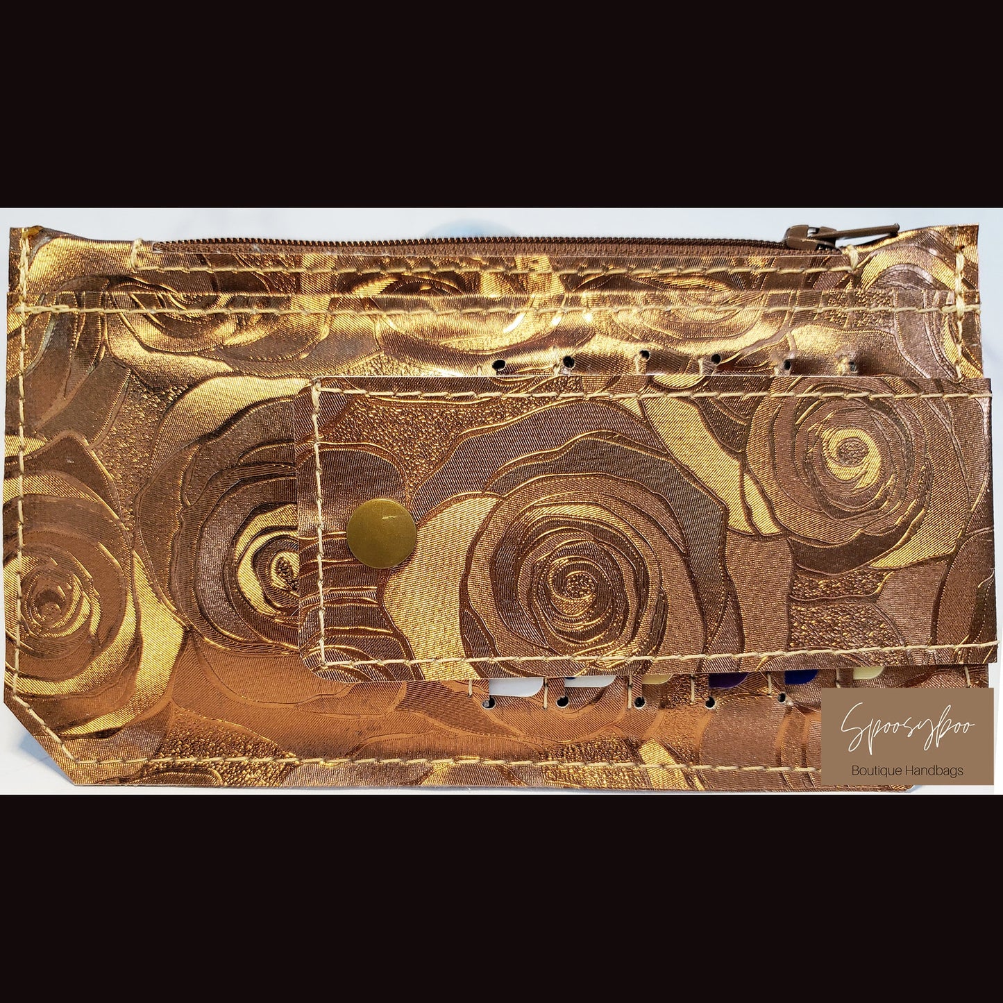 Copper Roses Minimalist purse Pal slim vinyl wallet (etsy image id: 3193696434)