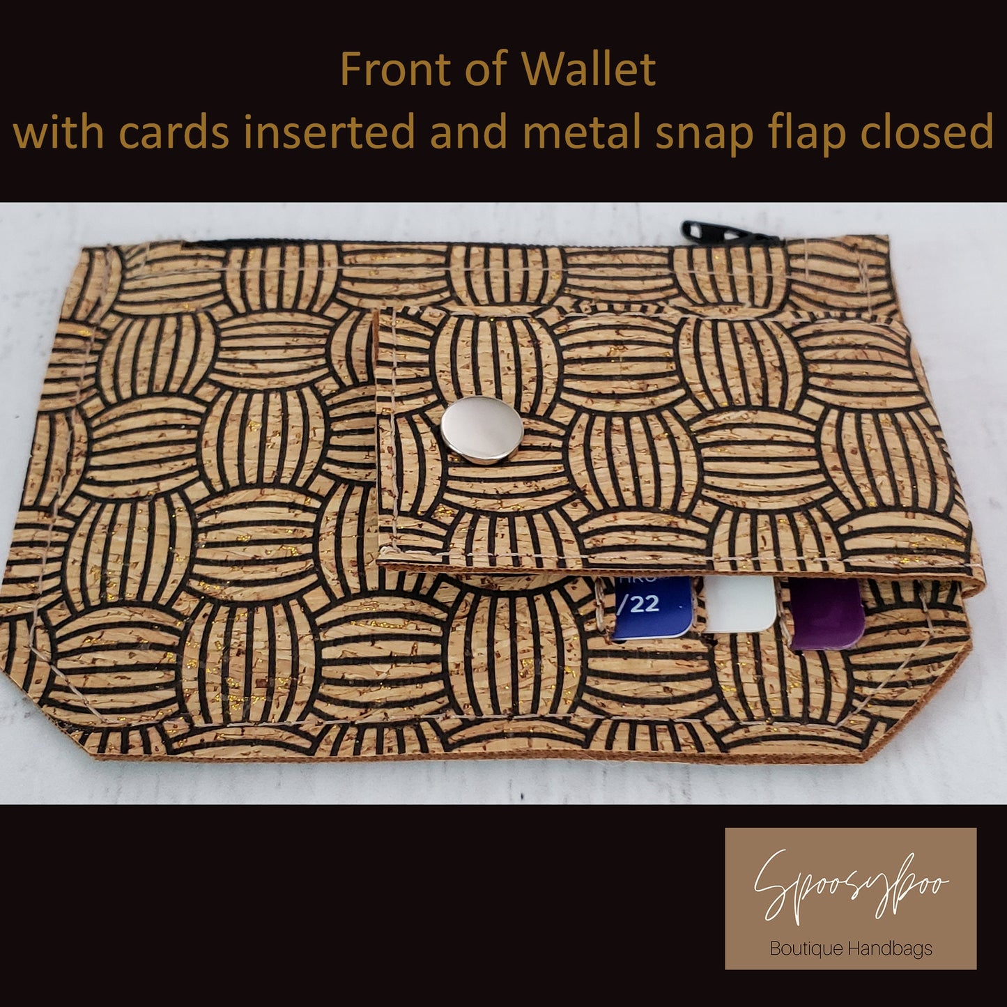 Handmade Cork Wallet: Slim Basket Weave Print, Minimalist Pocket (etsy image id: 3278412754)