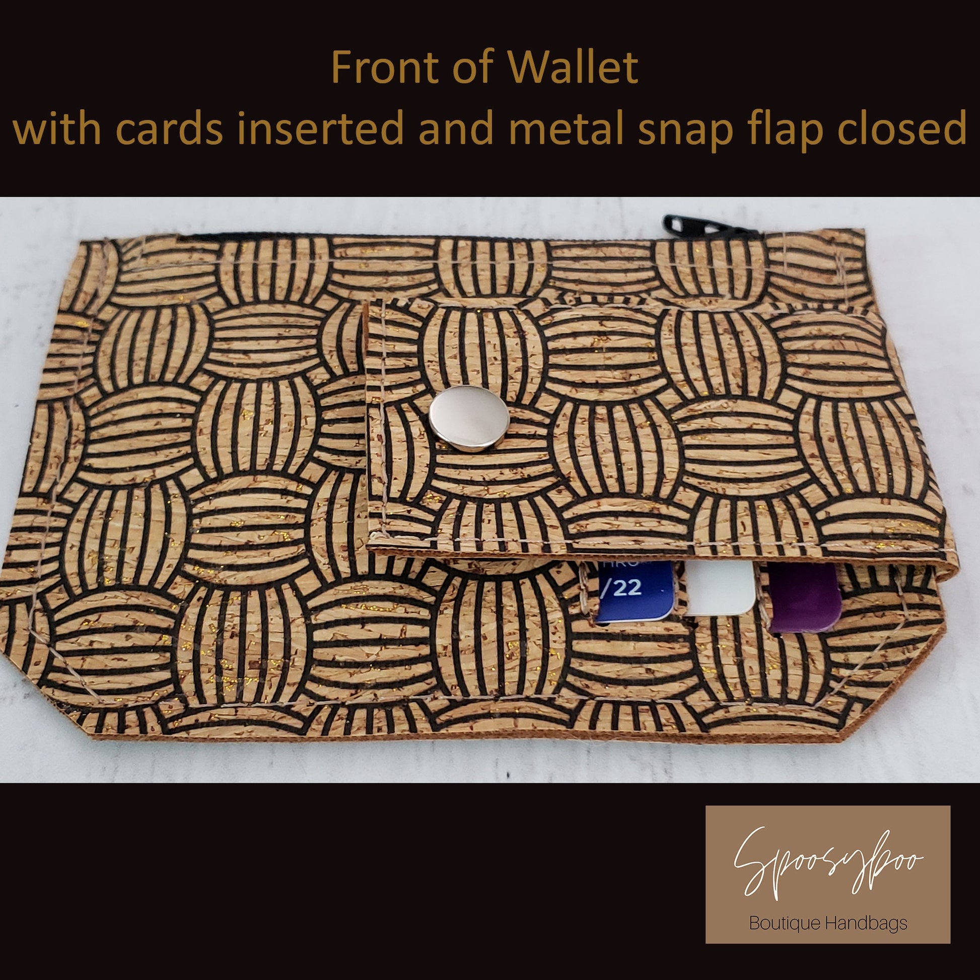 Handmade Cork Wallet: Slim Basket Weave Print, Minimalist Pocket (etsy image id: 3278412754)