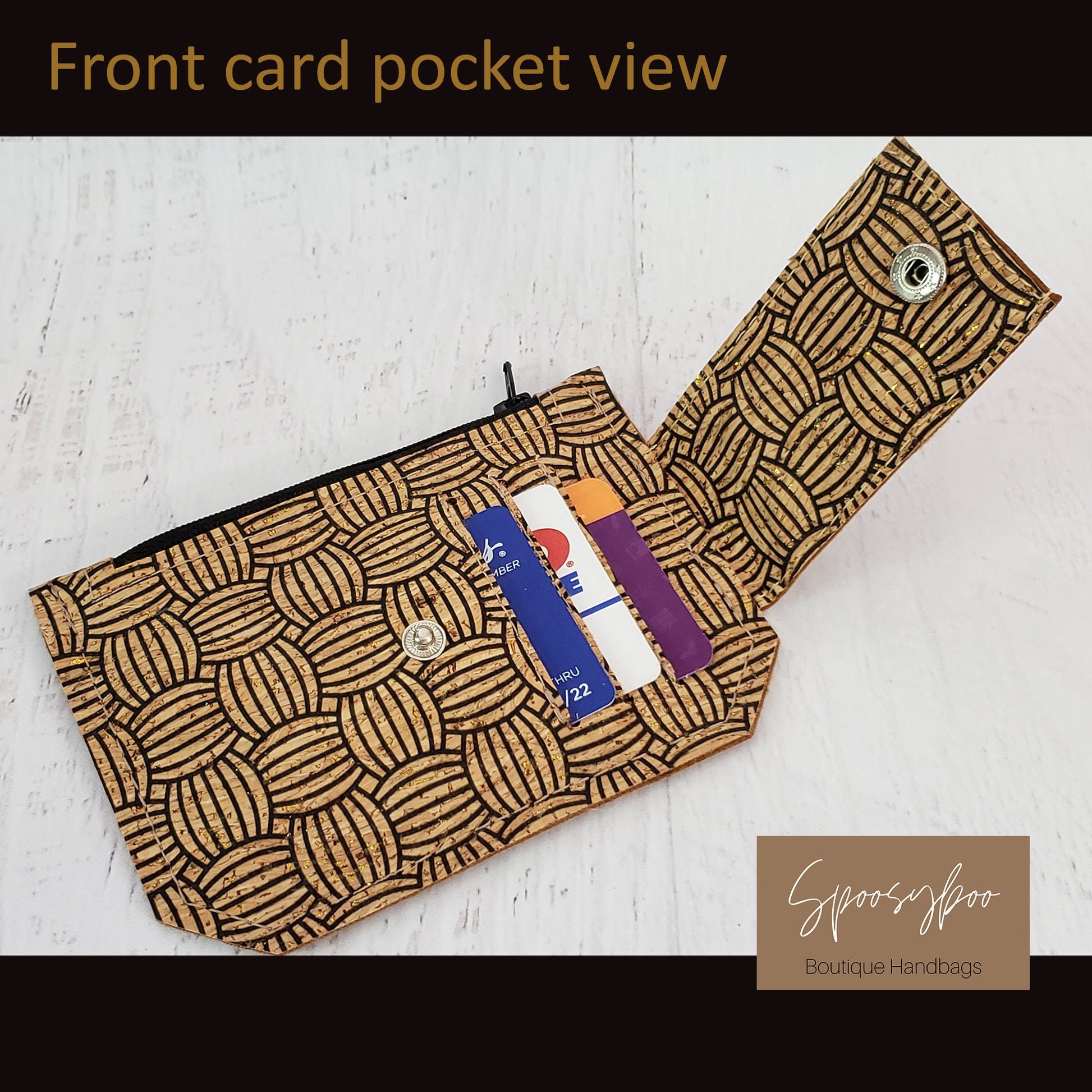 Handmade Cork Wallet: Slim Basket Weave Print, Minimalist Pocket (etsy image id: 3278412930)