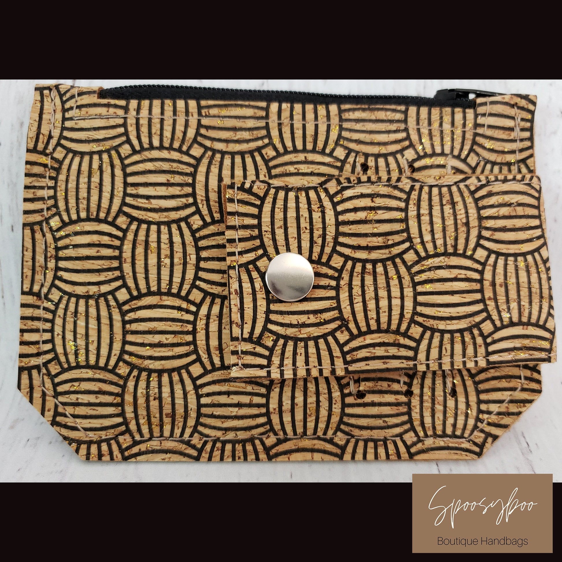Handmade Cork Wallet: Slim Basket Weave Print, Minimalist Pocket (etsy image id: 3326099595)