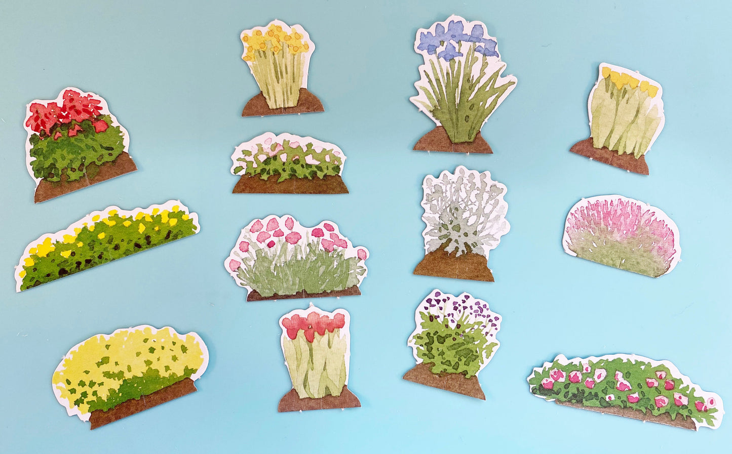 Botanical Die Cuts: Watercolor Garden Ephemera, Scrapbooking (40 Pieces) (etsy image id: 4076216520)