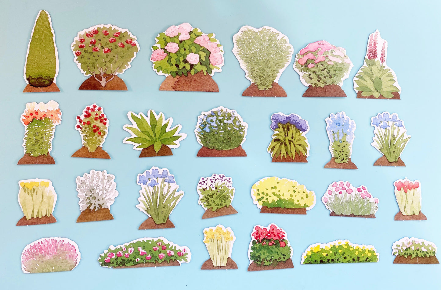 Botanical Die Cuts: Watercolor Garden Ephemera, Scrapbooking (40 Pieces) (etsy image id: 4123860899)