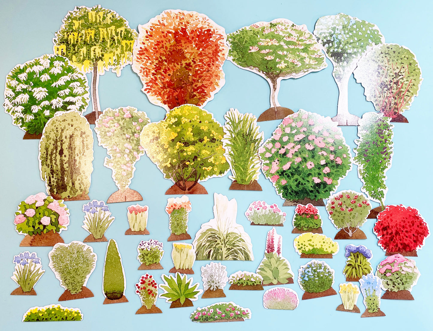 Botanical Die Cuts: Watercolor Garden Ephemera, Scrapbooking (40 Pieces) (etsy image id: 4123860983)