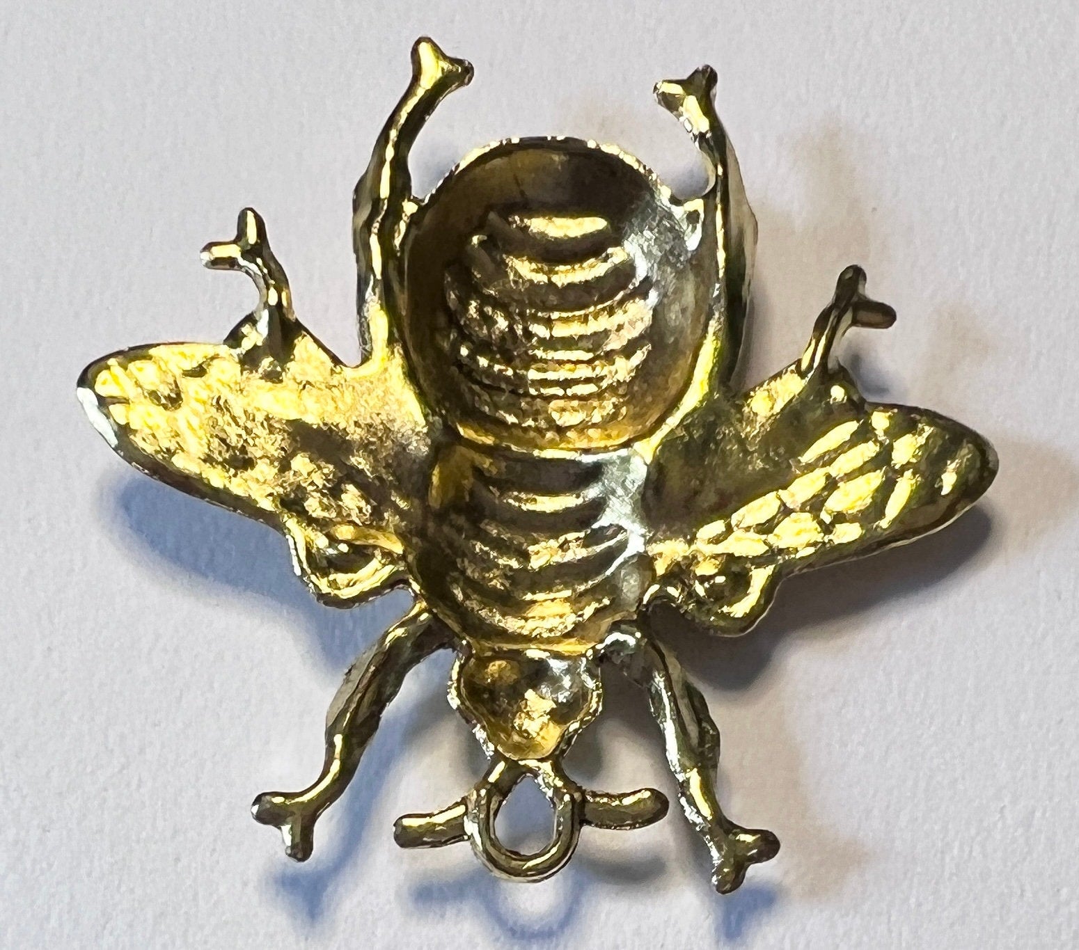Large Bee Charms: Bronze, Silver, Gold Finish - Jewelry Making (etsy image id: 4168352512)