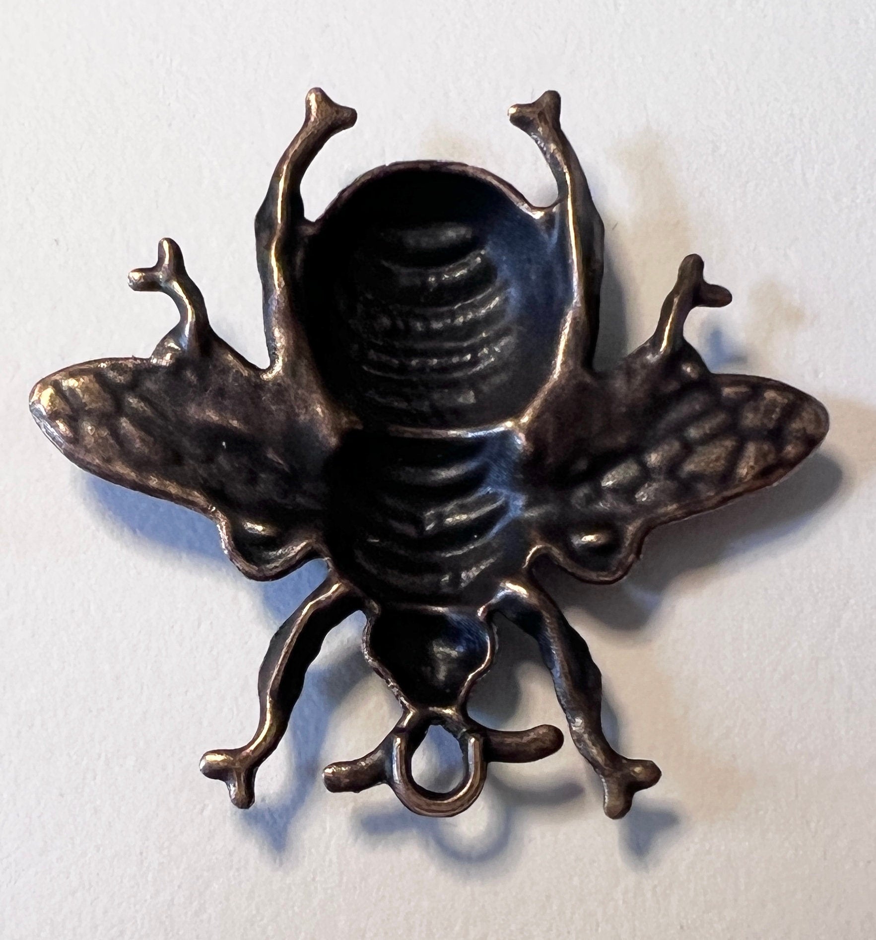 Large Bee Charms: Bronze, Silver, Gold Finish - Jewelry Making (etsy image id: 4168352610)