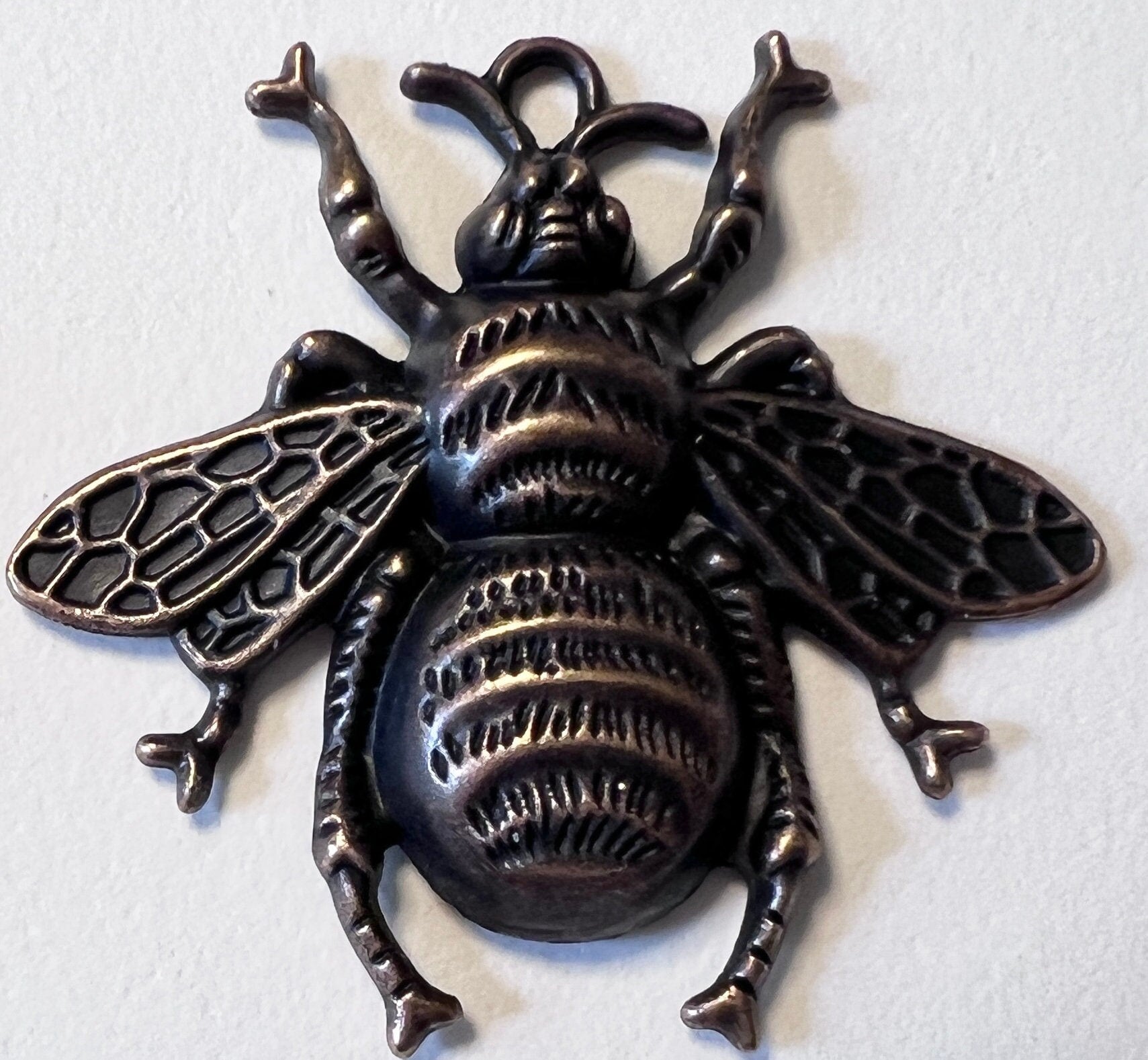 Large Bee Charms: Bronze, Silver, Gold Finish - Jewelry Making (etsy image id: 4168497008)