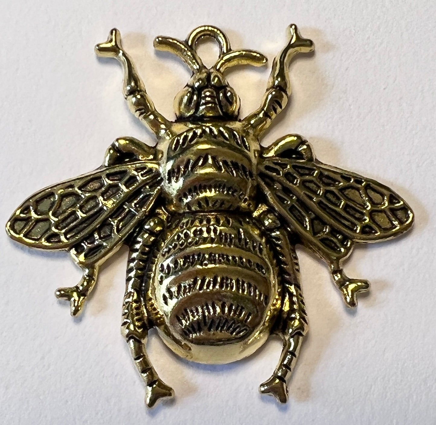 Large Bee Charms: Bronze, Silver, Gold Finish - Jewelry Making (etsy image id: 4216010691)