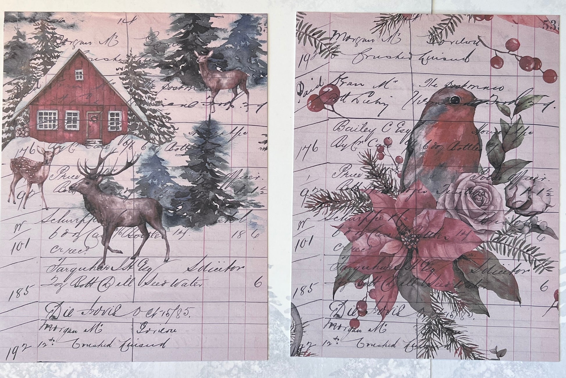 Christmas Cardstock Paper Pack: Holiday Images, Scrapbooking (etsy image id: 4376409270)