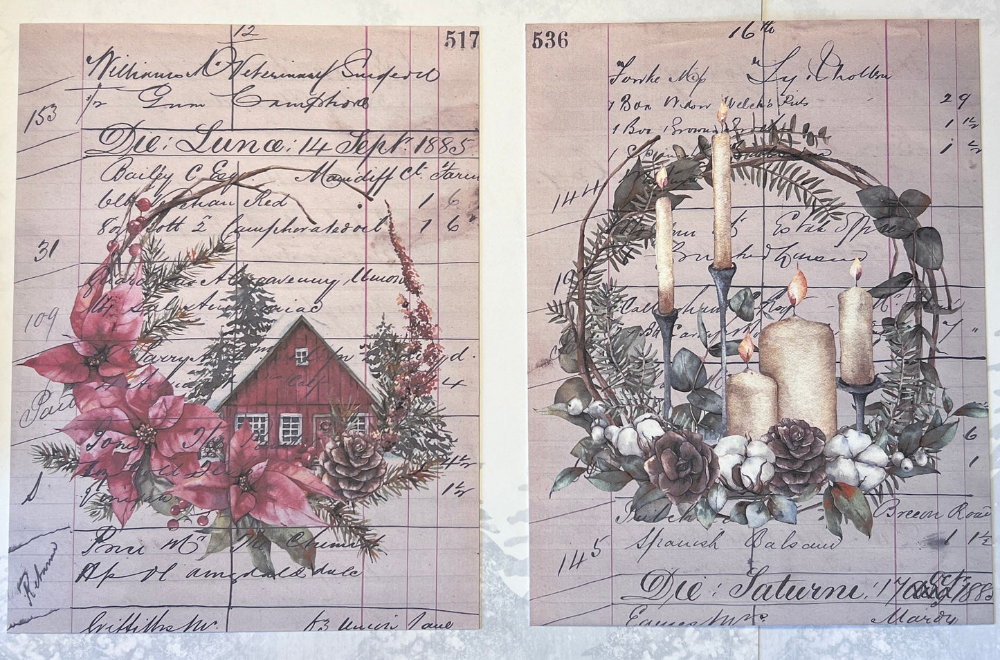 Christmas Cardstock Paper Pack: Holiday Images, Scrapbooking (etsy image id: 4376409294)