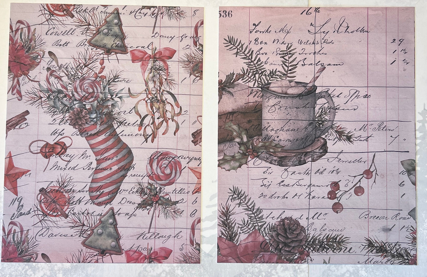 Christmas Cardstock Paper Pack: Holiday Images, Scrapbooking (etsy image id: 4376409300)
