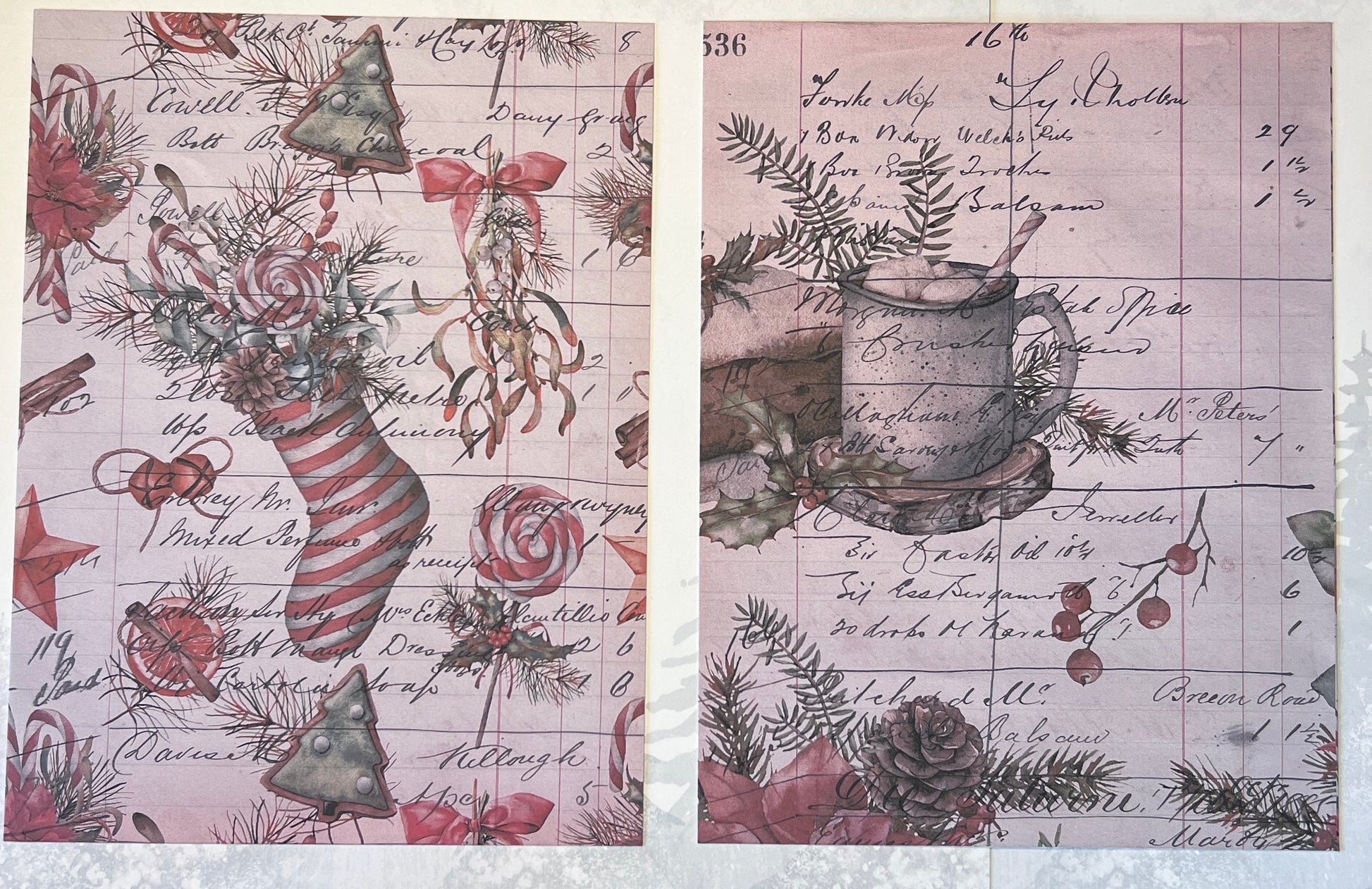 Christmas Cardstock Paper Pack: Holiday Images, Scrapbooking (etsy image id: 4376409300)
