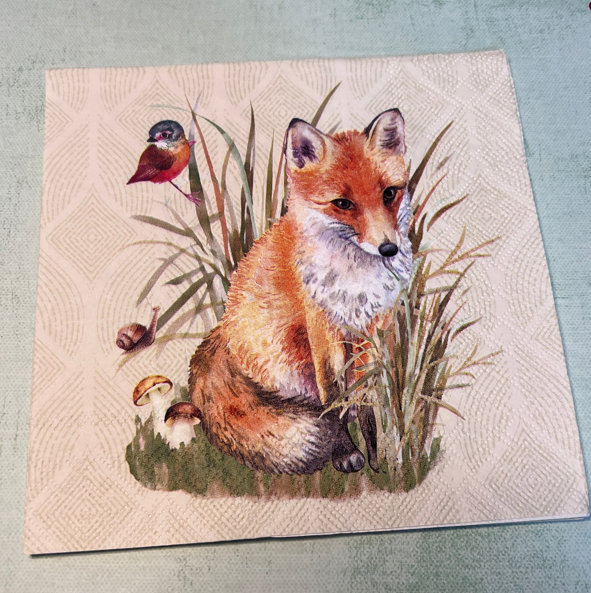 Christmas Foxes, Christmas Raccoon, Collage, decoupage supplies (etsy image id: 4386914255)