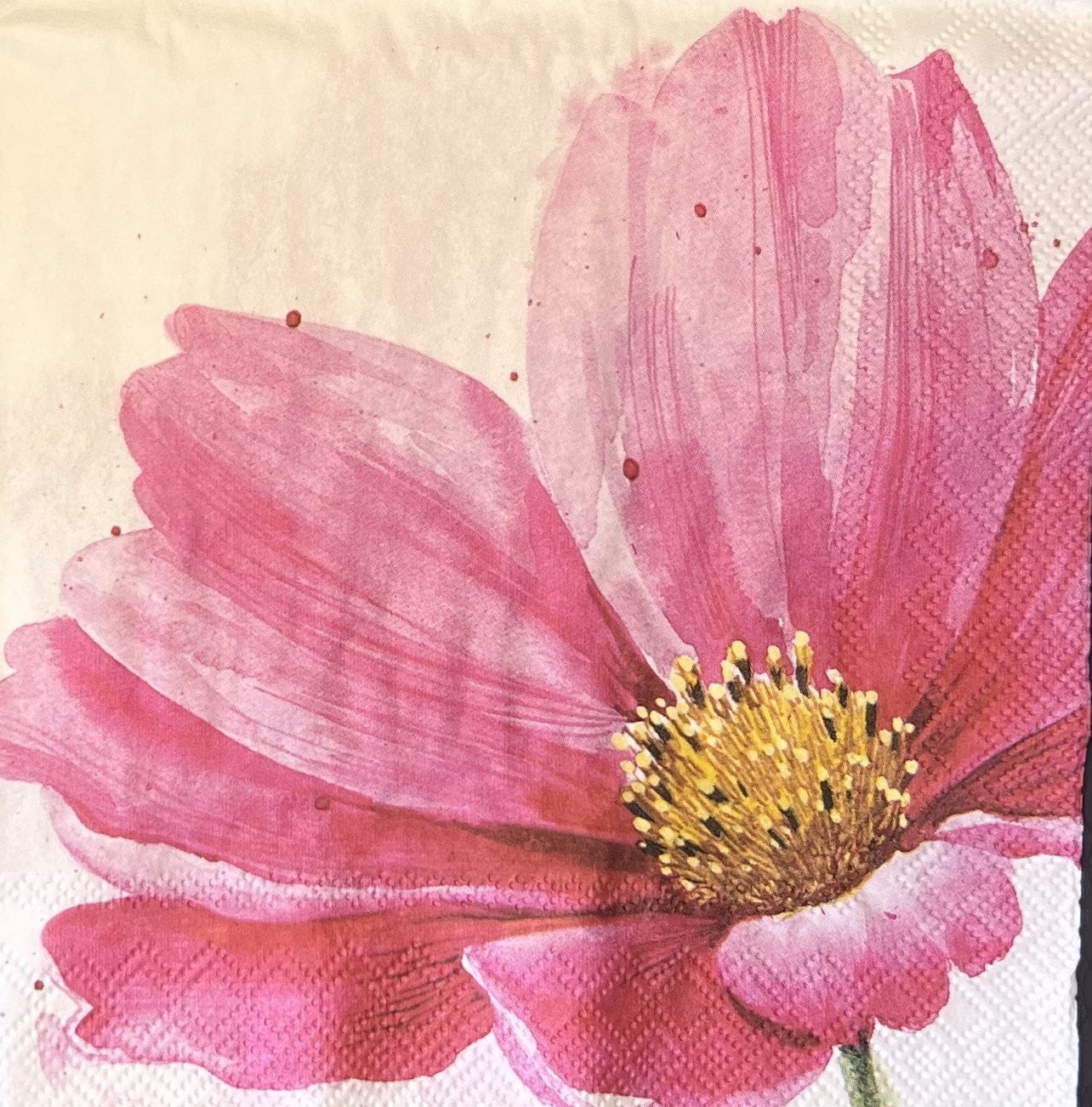 Artistic napkins Florals and bee  illustrations, mixed media, collage, Paper crafting (etsy image id: 4806146078)