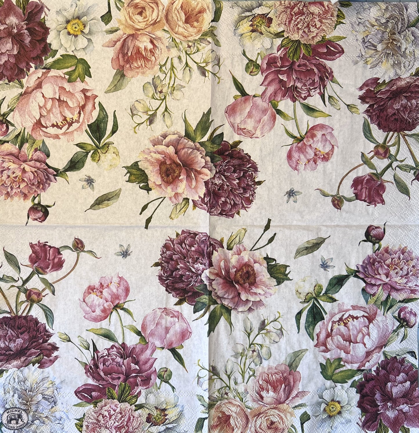 Artistic napkins Florals and bee  illustrations, mixed media, collage, Paper crafting (etsy image id: 4806146708)