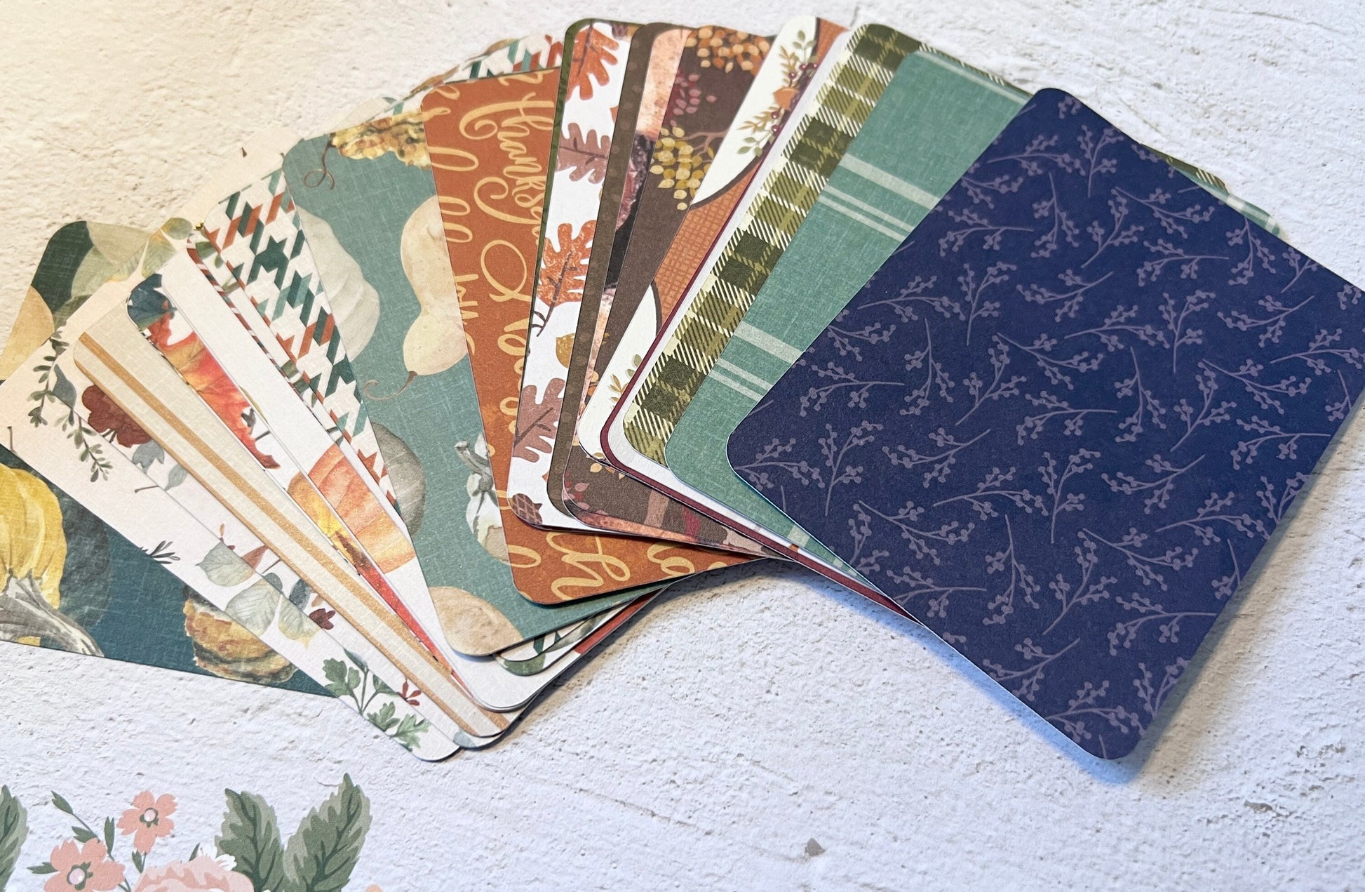 Autumn Journaling Cards: 36 Blank Notecards, 3x4 inch (etsy image id: 4964681107)