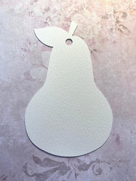 Watercolor Paper Pear Tags: Blank Ornaments, Gifts, Art - Set of 8 (etsy image id: 5023055842)