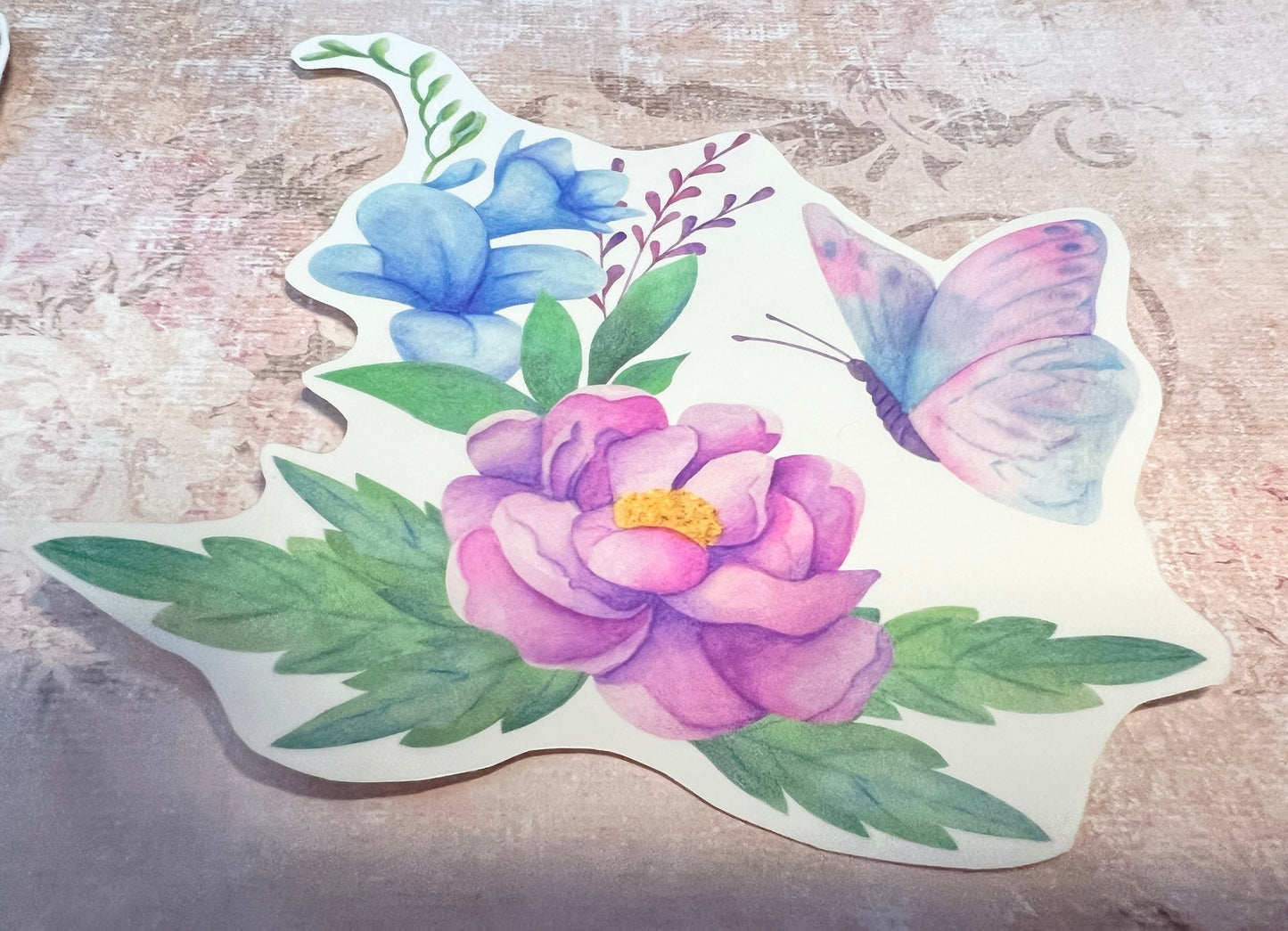 Set of 4 larger Butterfly Garden stickers, coated with peel off back (etsy image id: 5590706958)