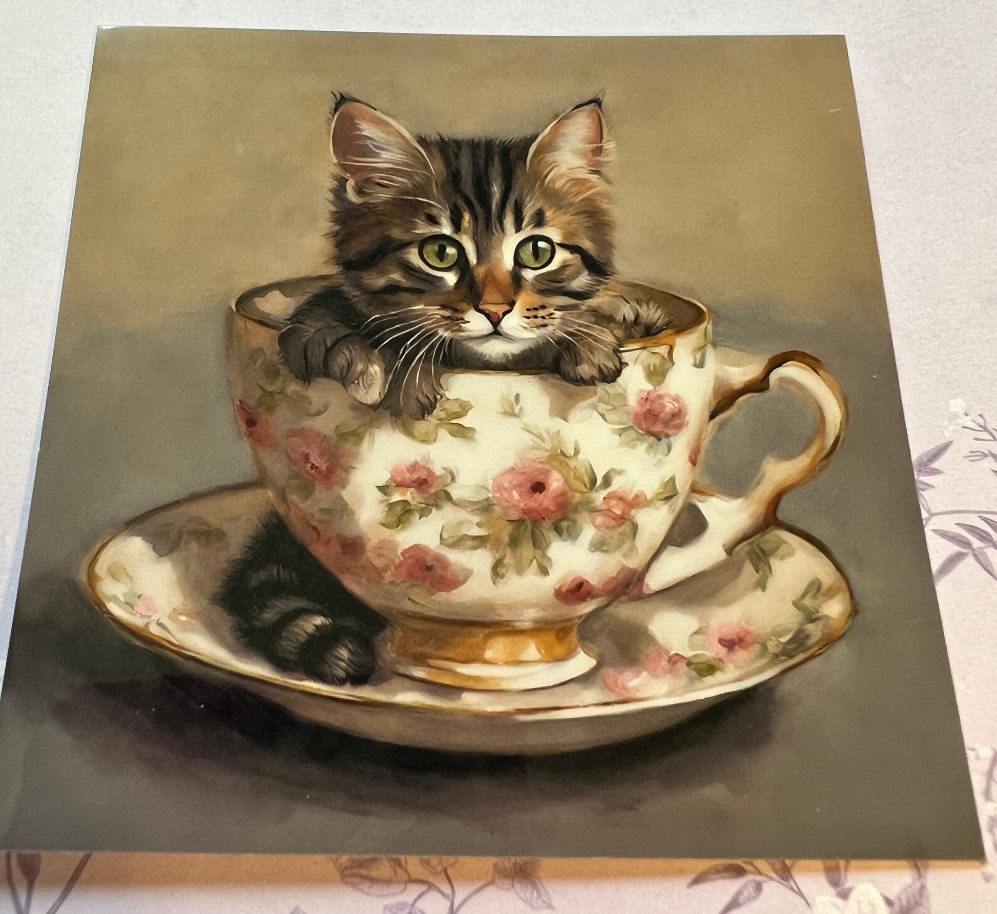 Kittens in Teacups Stickers, Set of 5 (etsy image id: 5603384850)