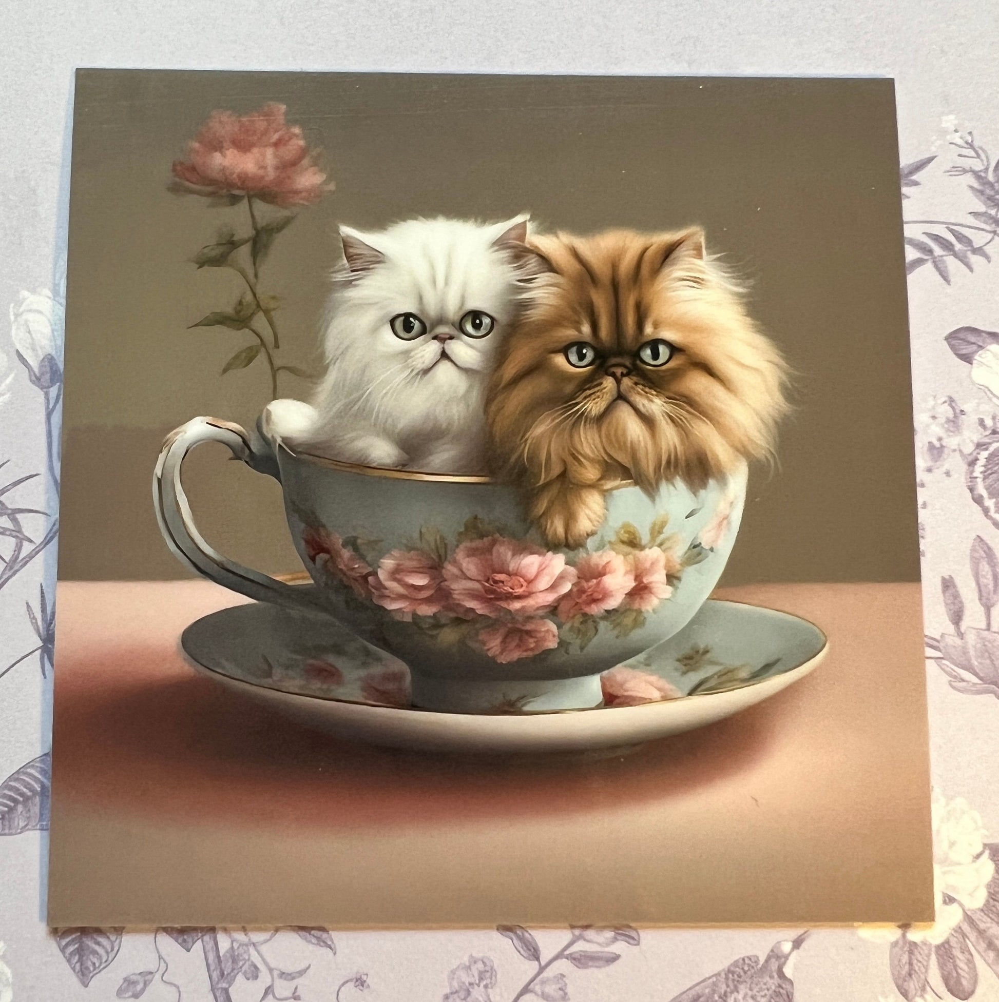 Kittens in Teacups Stickers, Set of 5 (etsy image id: 5651470515)