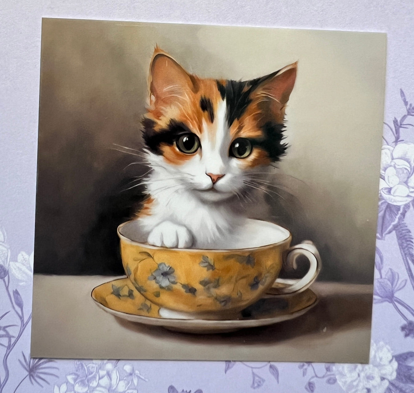 Kittens in Teacups Stickers, Set of 5 (etsy image id: 5651470555)