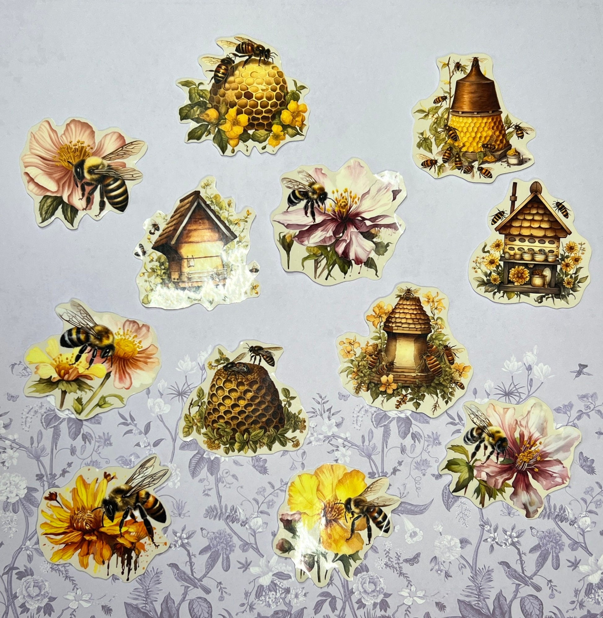 Bee House sticker (etsy image id: 5672377941)