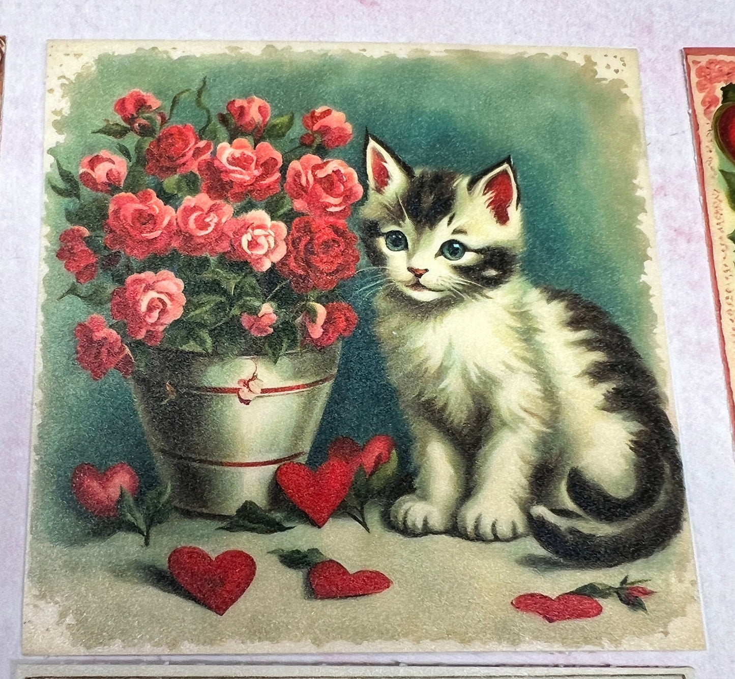 Vintage style Valentine Kitties Matte stickers (etsy image id: 5748582901)
