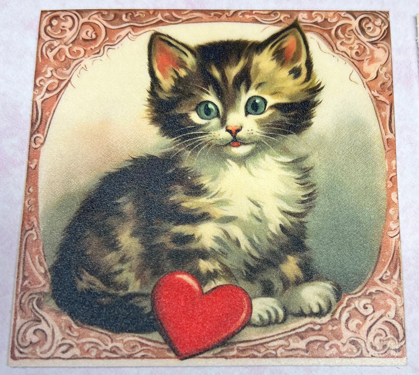 Vintage style Valentine Kitties Matte stickers (etsy image id: 5748582963)