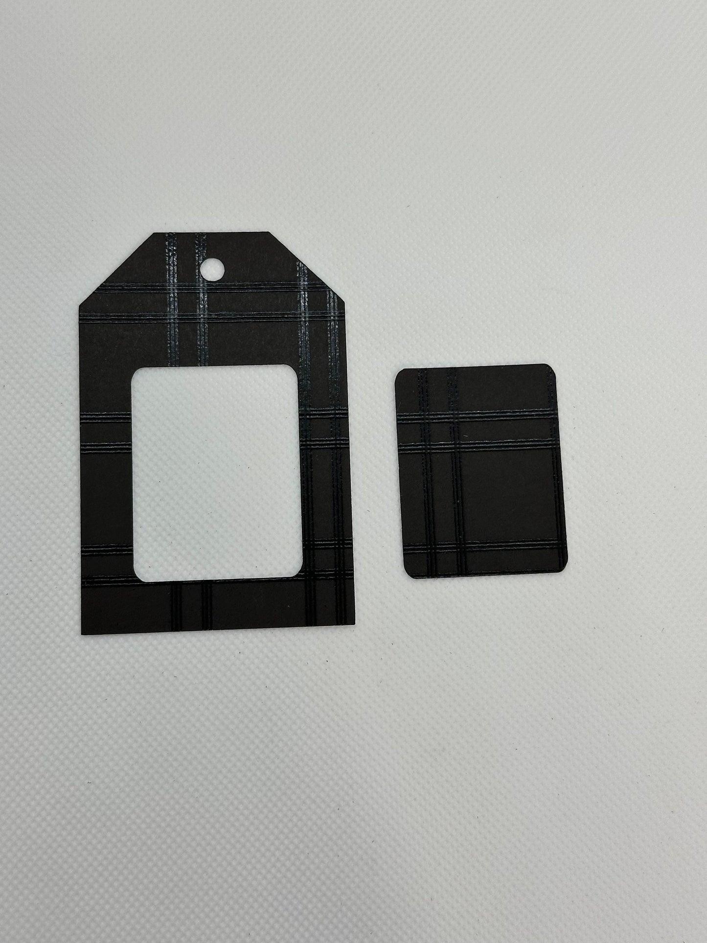Die-Cut Frame Tags in Black + Small Card (etsy image id: 5898041753)
