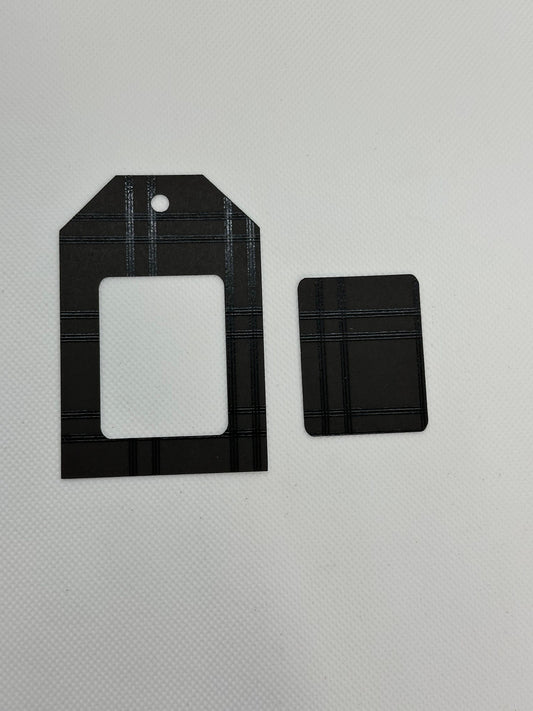 Die-Cut Frame Tags in Black + Small Card (etsy image id: 5898041753)