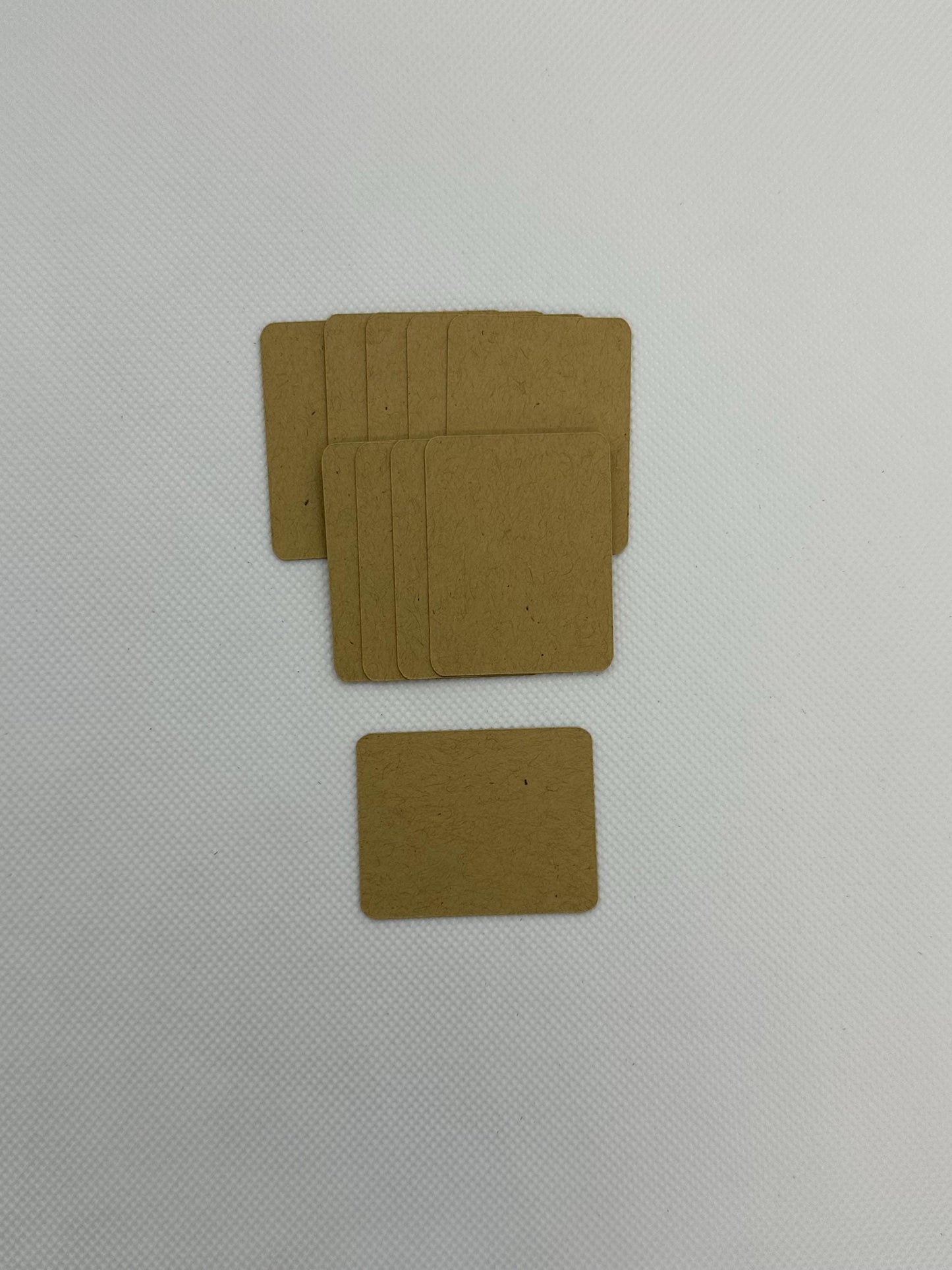 Die-Cut Frame Tags in  light brown Kraft + Small Card (etsy image id: 6531603446)
