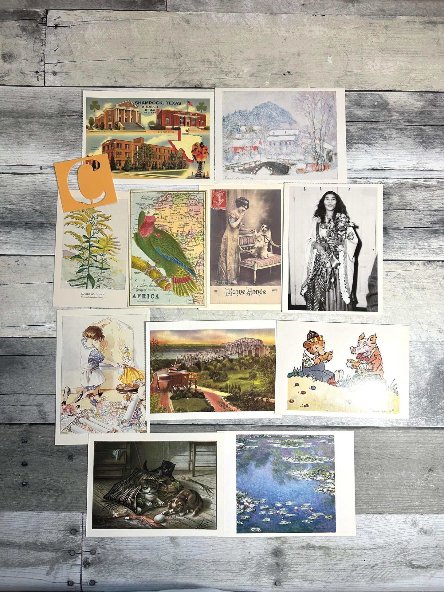 This image shows set C of the Vintage postcards (etsy image id: 6566179690)