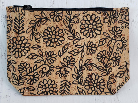 Floral Cork Wallet: Handmade Minimalist Pocket Wallet (etsy image id: 6583619021)