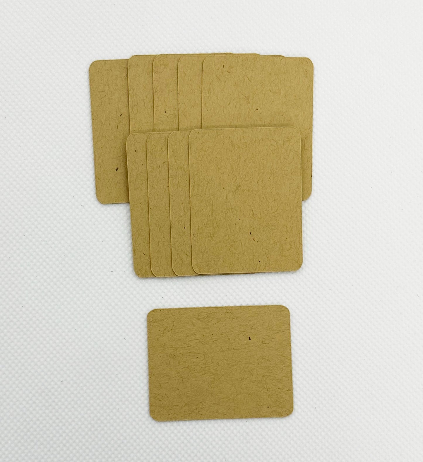 Die-Cut Frame Tags in Kraft with blank Small Card (etsy image id: 6695573450)