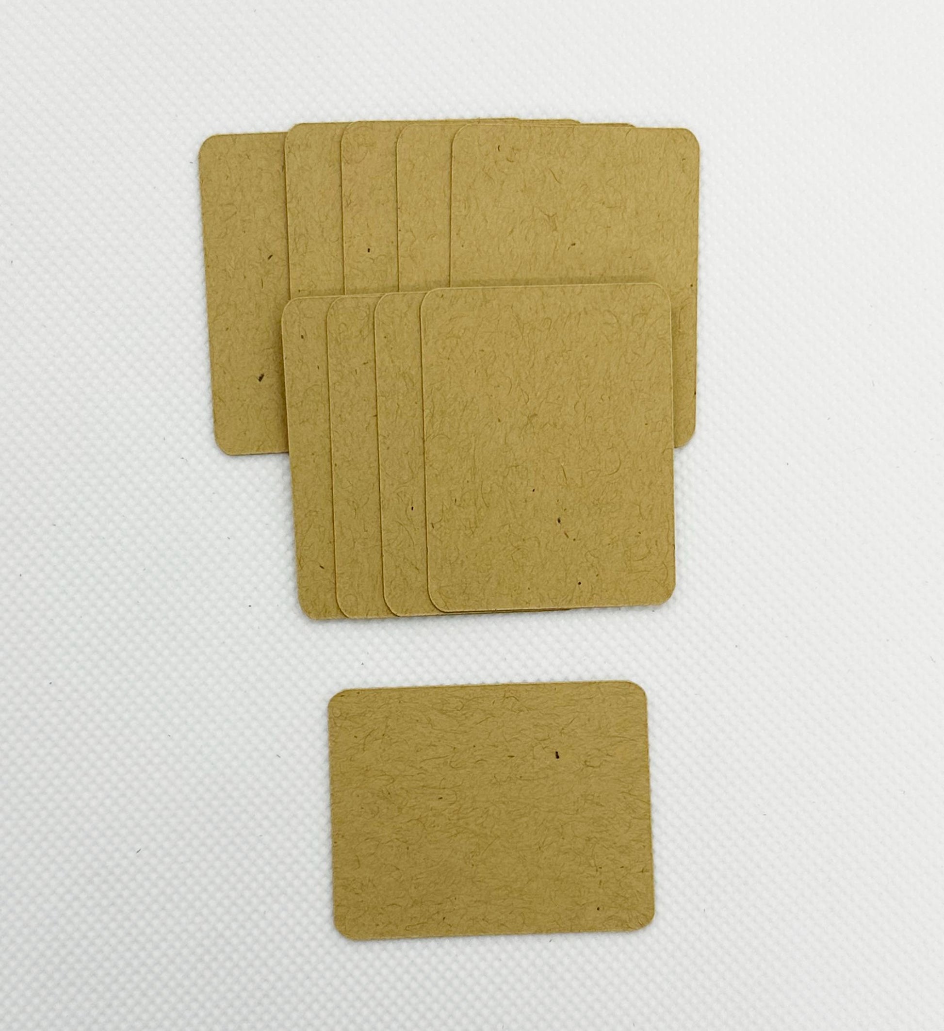 Die-Cut Frame Tags in Kraft with blank Small Card (etsy image id: 6695573450)